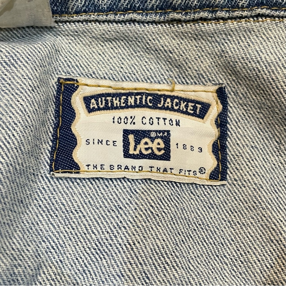 Vintage Lee Denim Jean Trucker Cowboy Ranch Jacket Men’s Size XL Long - Picture 4 of 4